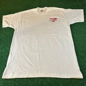 Vintage Fruit of the Loom Budweiser T-Shirt Graphic Print White Men Extra Large